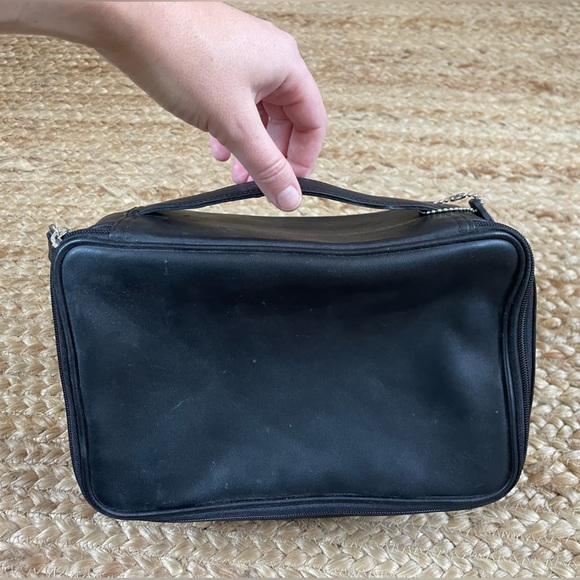 Coach Bags Vintage Coach Black Leather Toiletry Travel Bag Poshmark